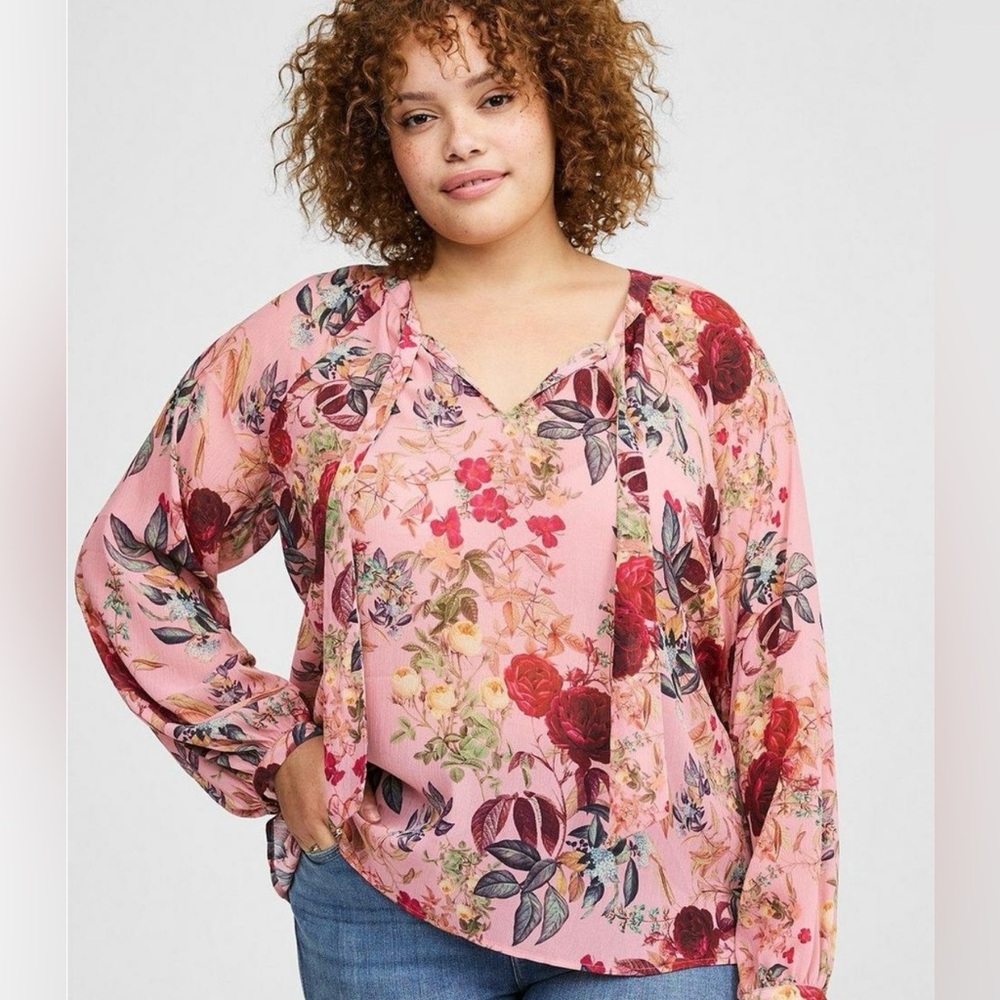 Torrid Multicolor Floral Blouse